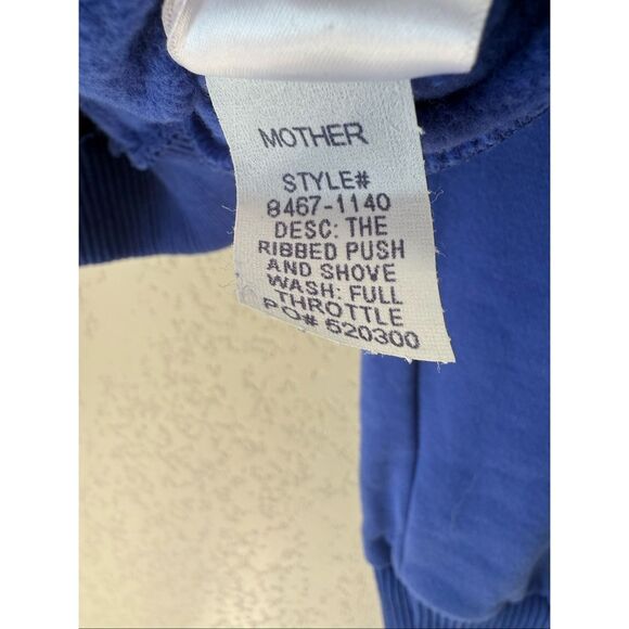 Mother The Ribbed Push and Shove Sweatshirt in Full Throttle - Picture 7 of 9